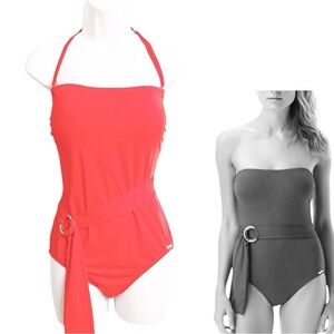 Vince Camuto Coral Swimsuit with Belt Size 14